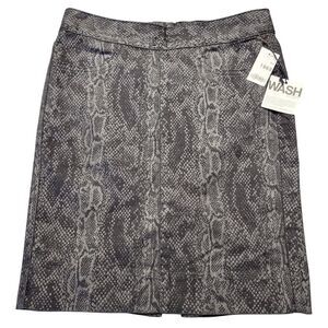 Gap 1969 Skirt Black Stretch Midi Scaly Grunge Dark Cottage A-Line Women Size 00